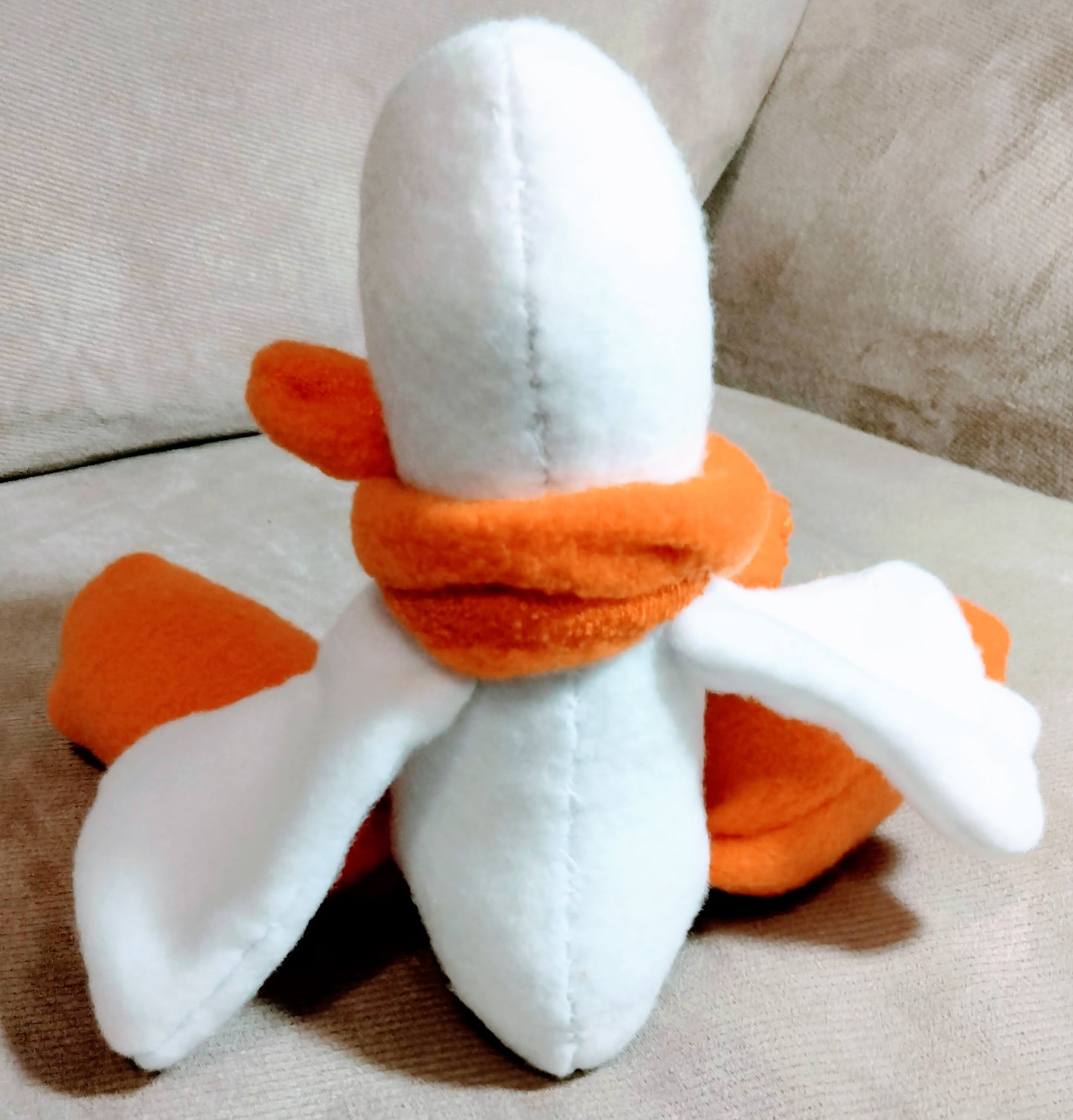 Duck rattle-  Small. Stuffed Animal.