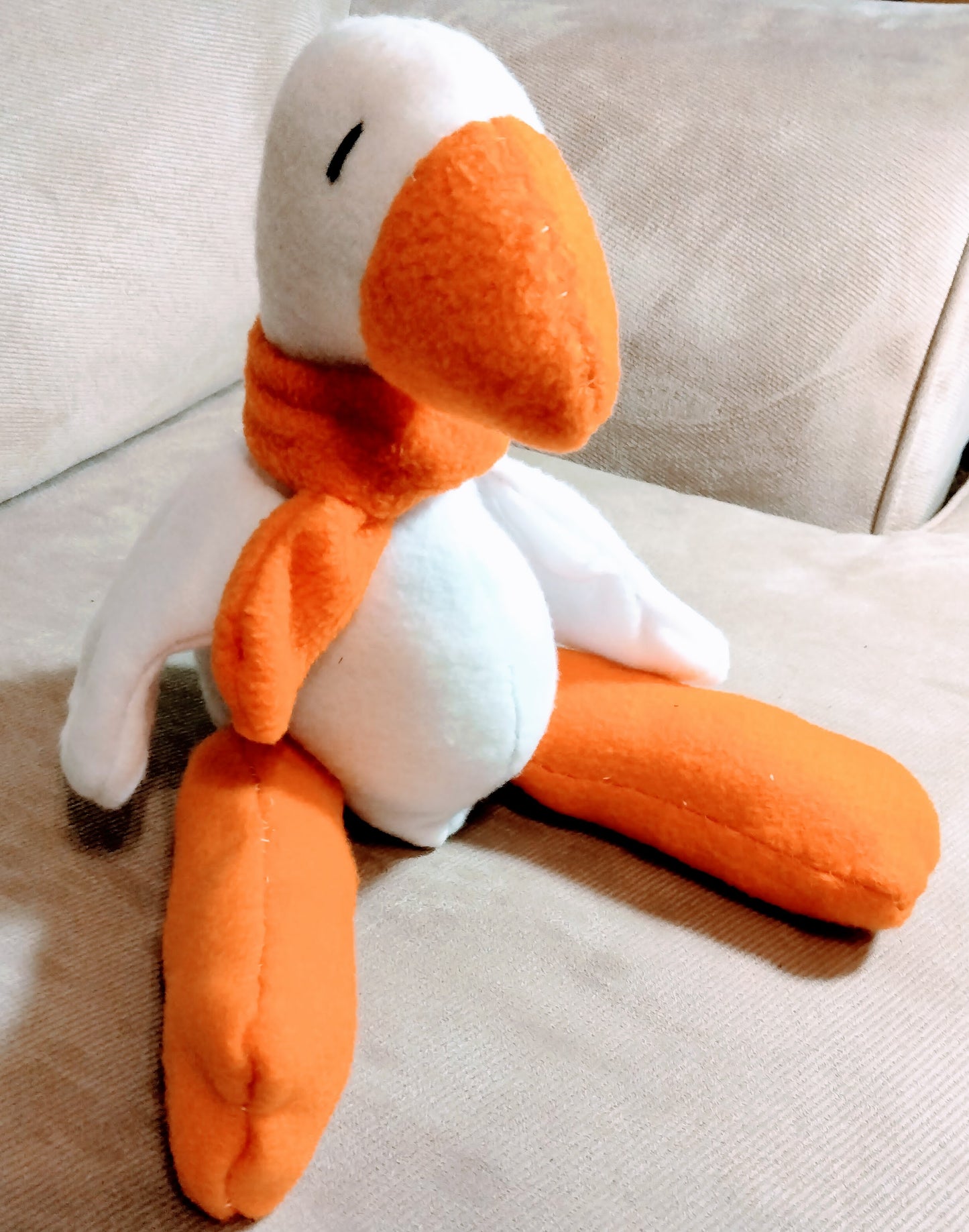 Duck rattle-  Small. Stuffed Animal.