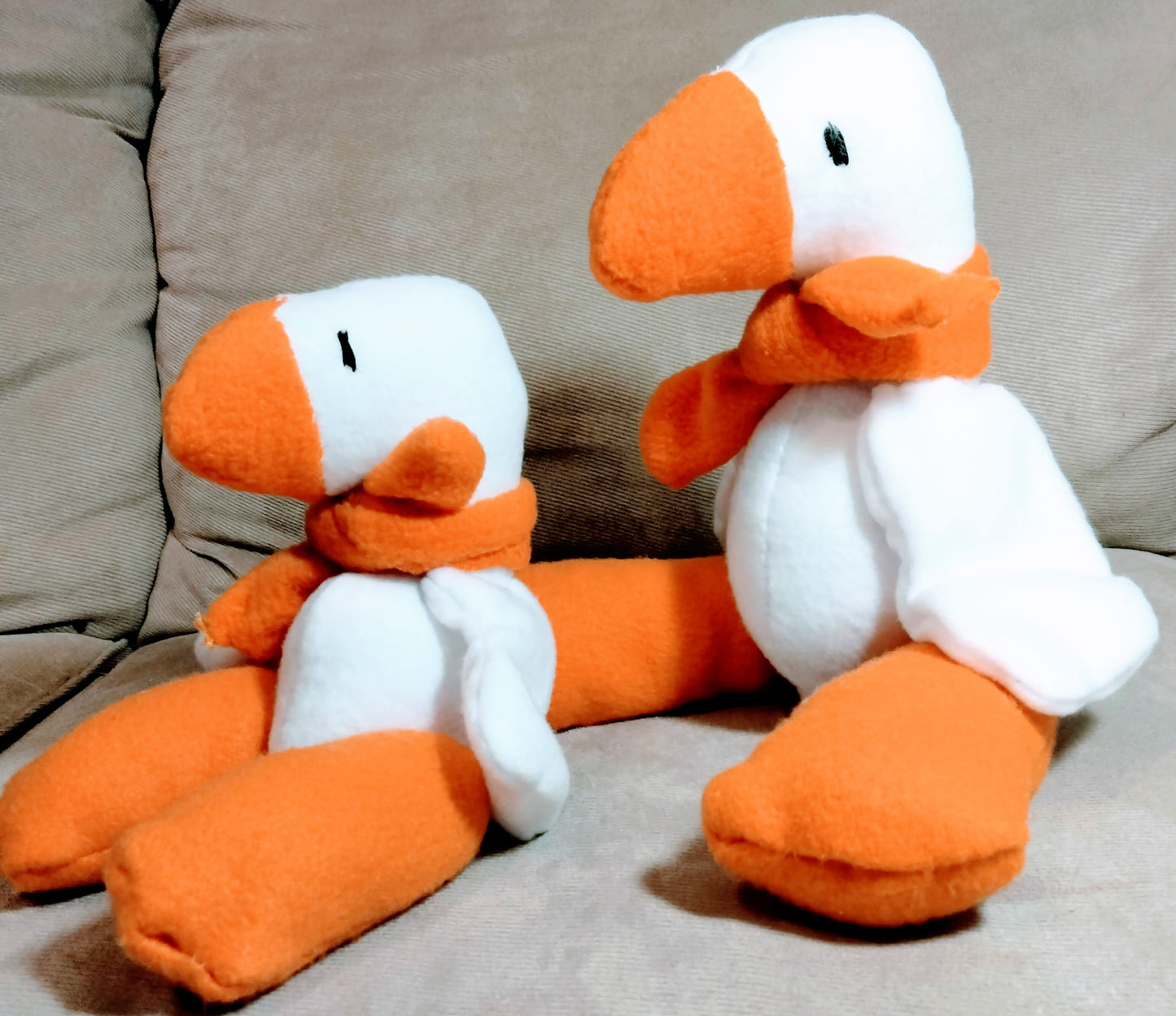 Duck rattle-  Small. Stuffed Animal.